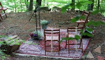 Alquiler de alfombra para boda en naturaleza