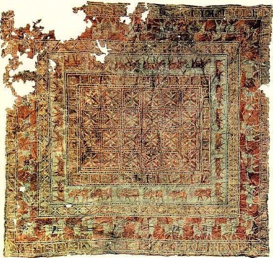 Alfombra Patchwork, la alfombra más antigua del mundo.